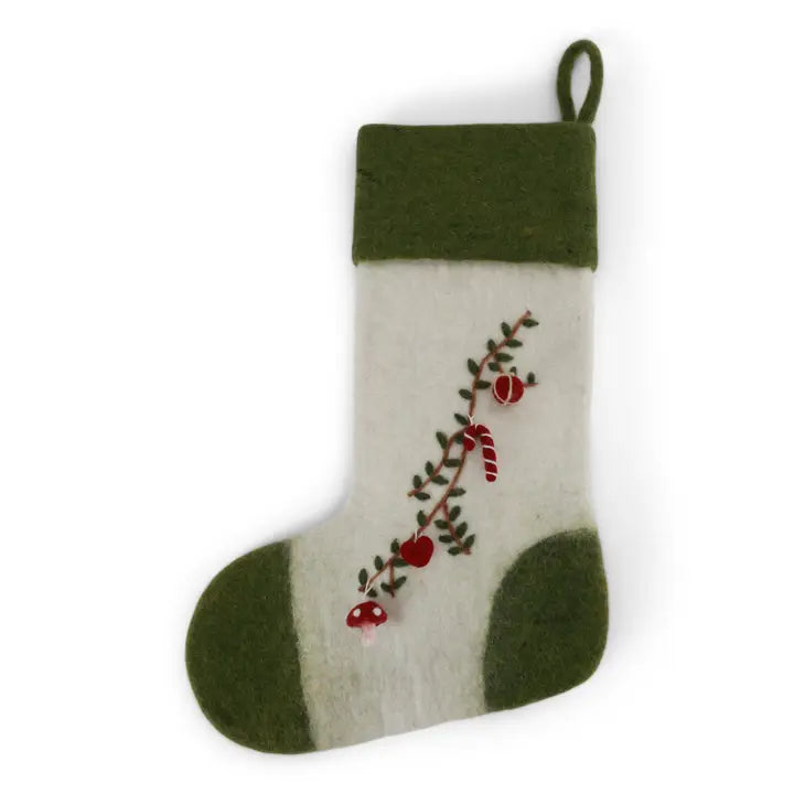 Felt Stocking with Garland