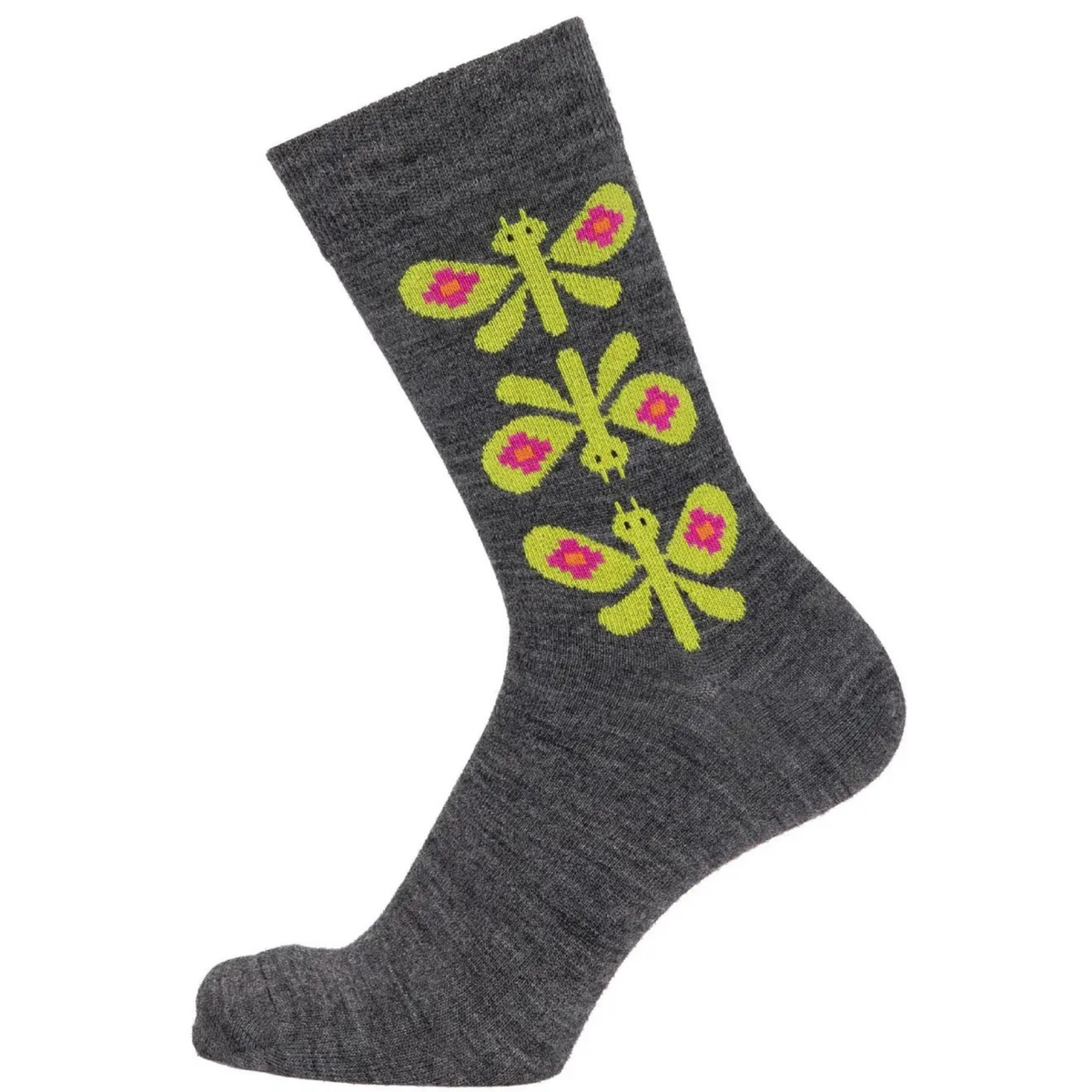 Bengt & Lotta Socks - Butterfly, Grey