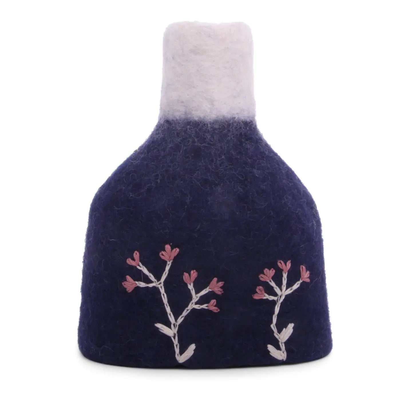 Felt Vase with Glass Insert
