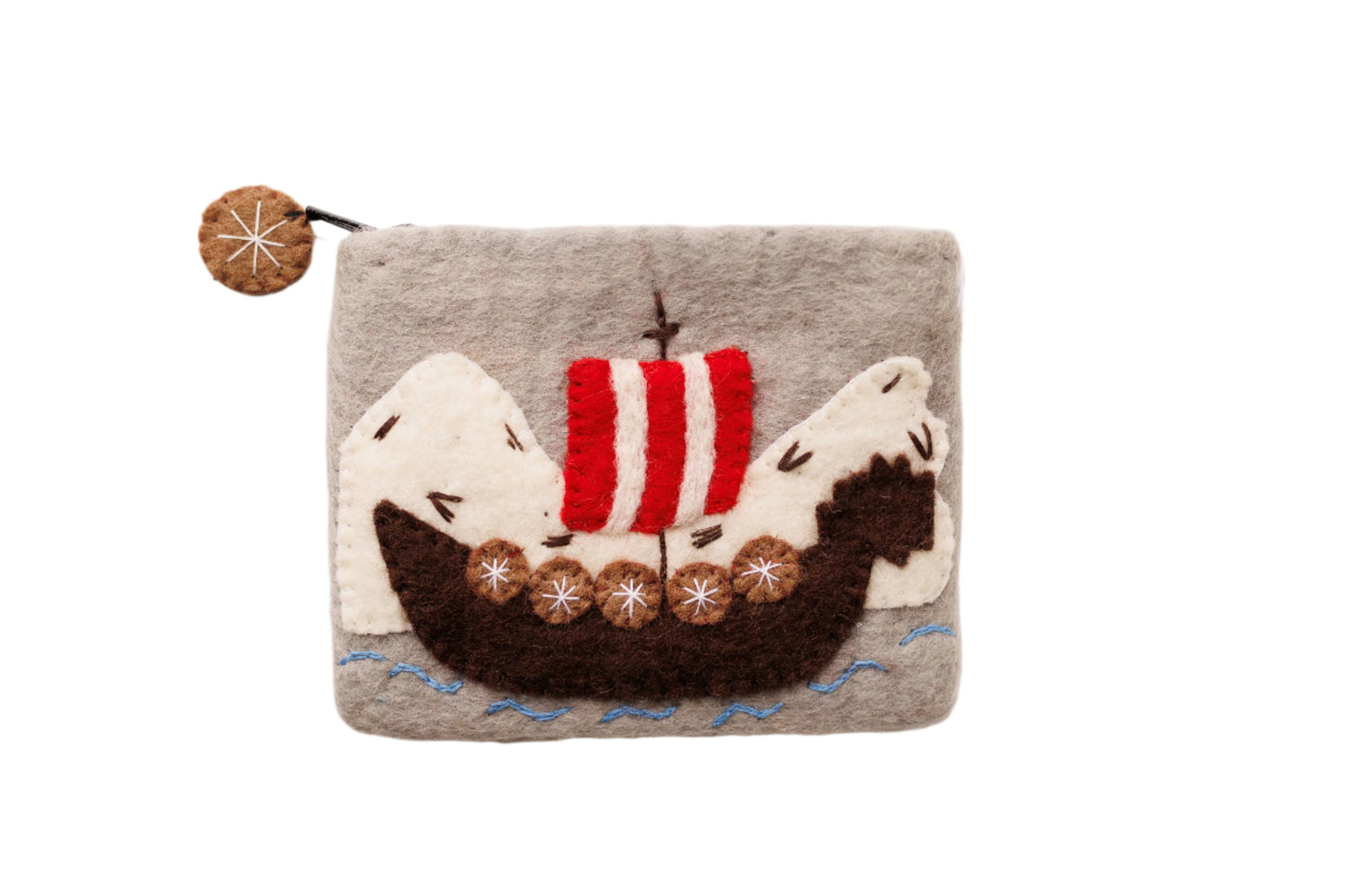 Felt Purse Viking Ship