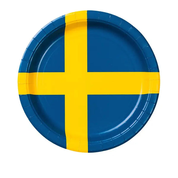 Swedish Flag Paper Plate