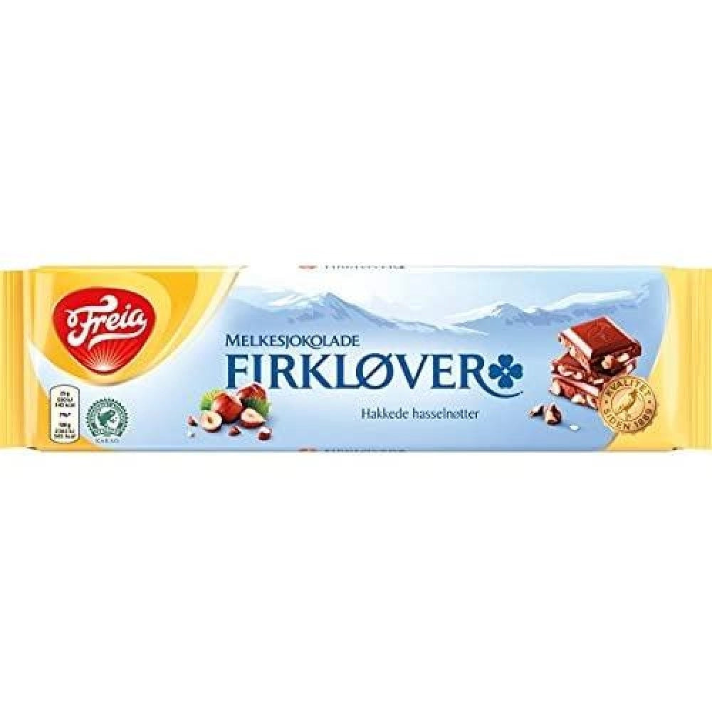 Freia Firkløver, Milk Chocolate with Hazelnuts - (60g)