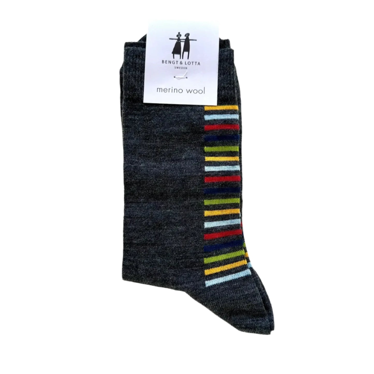 Bengt & Lotta Socks - Ladder, Grey