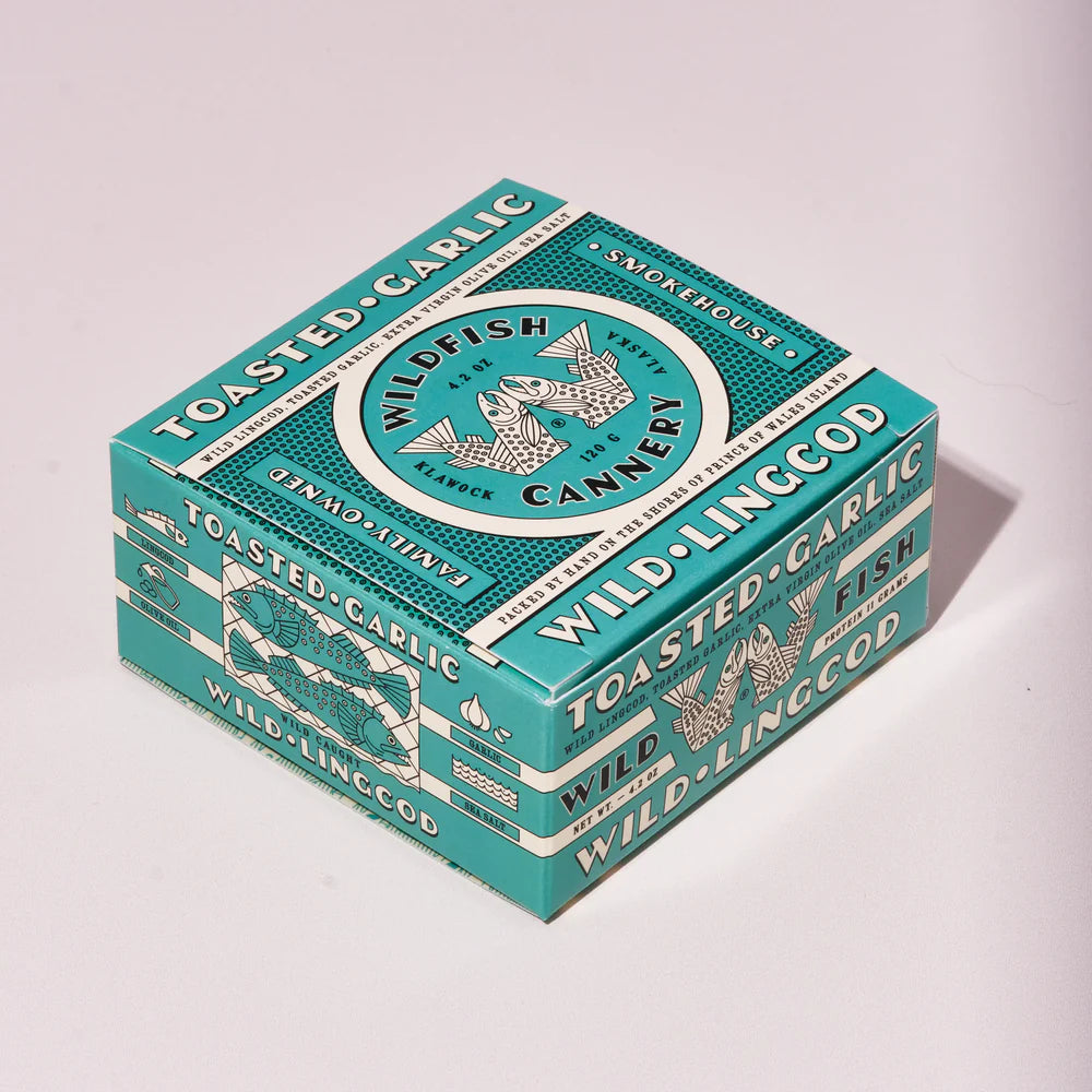 Wildfish Cannery Lingcod with Toasted Garlic and Extra Virgin Olive Oil