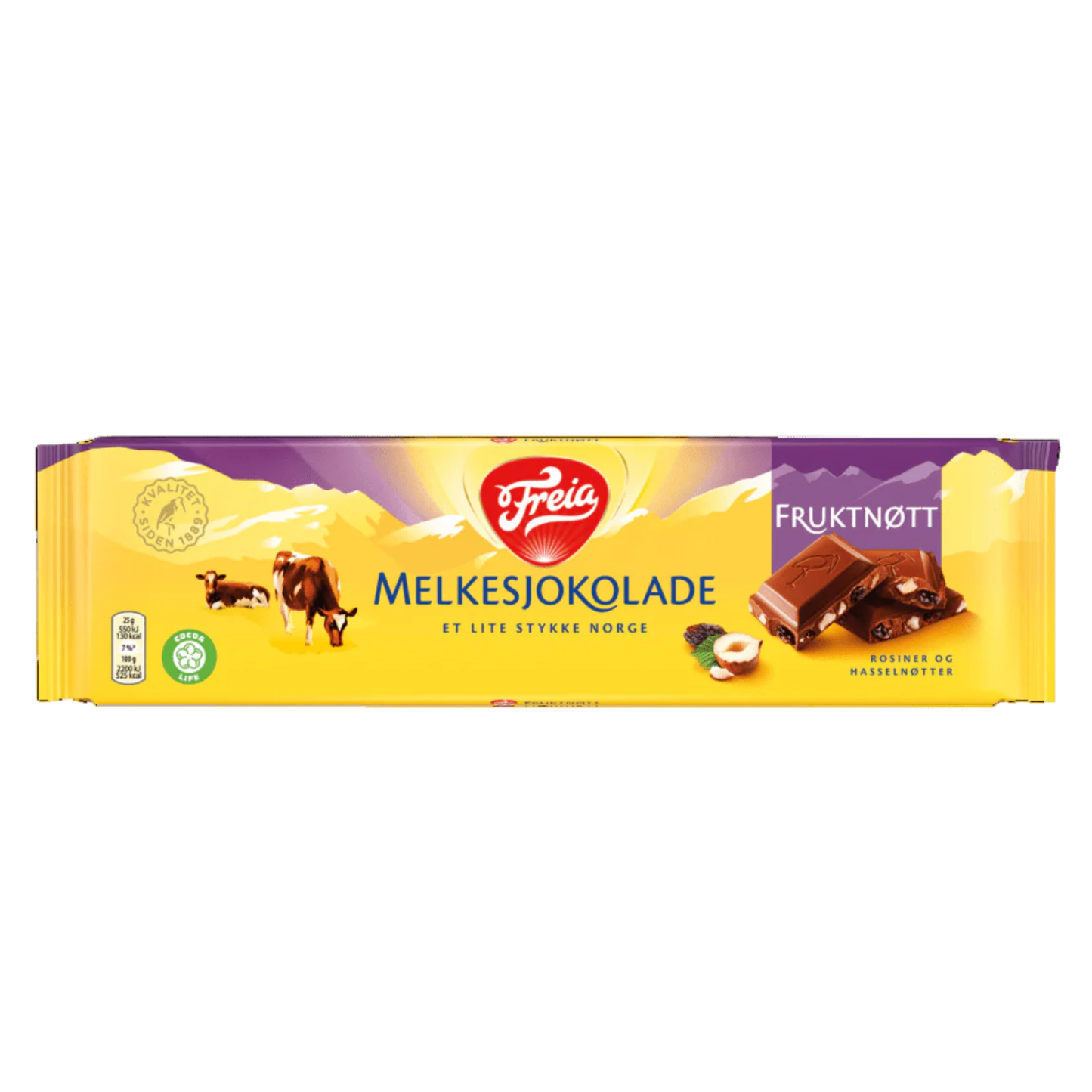 Freia Fruktnøtt, Milk Chocolate with Fruits and Nuts (200g)