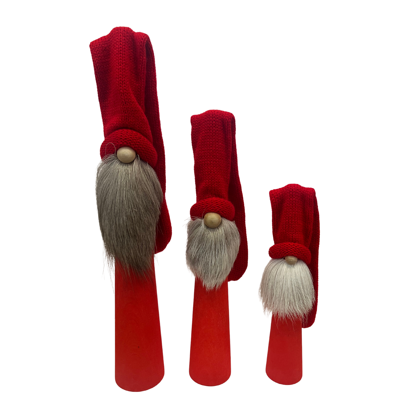 Spegel of Sweden Tall Tomte with Reindeer Beard, Red Base
