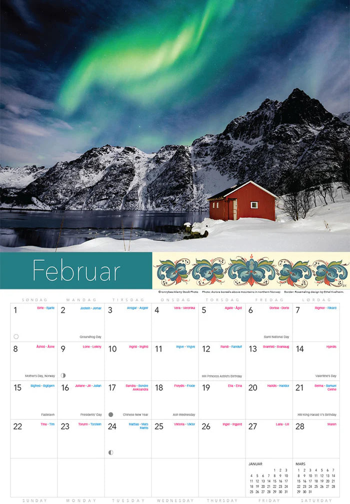 Splendor of Norway Calendar, 2026