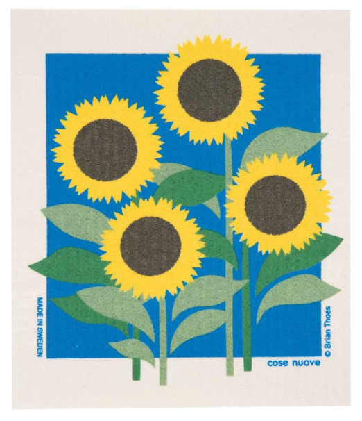 Sunflower Field Swedish Dishcloth
