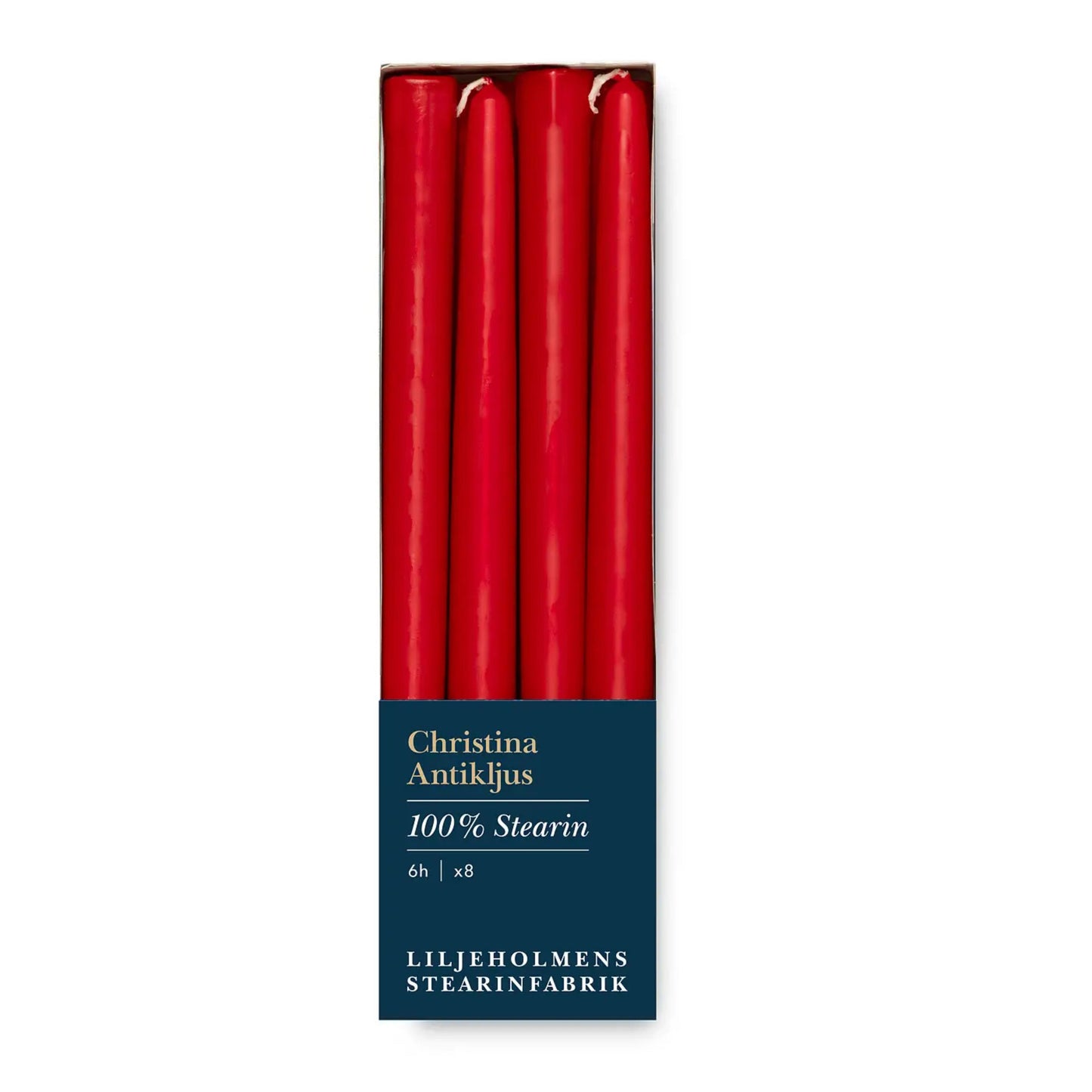 Christina Antique Taper Lights 8-pack Red