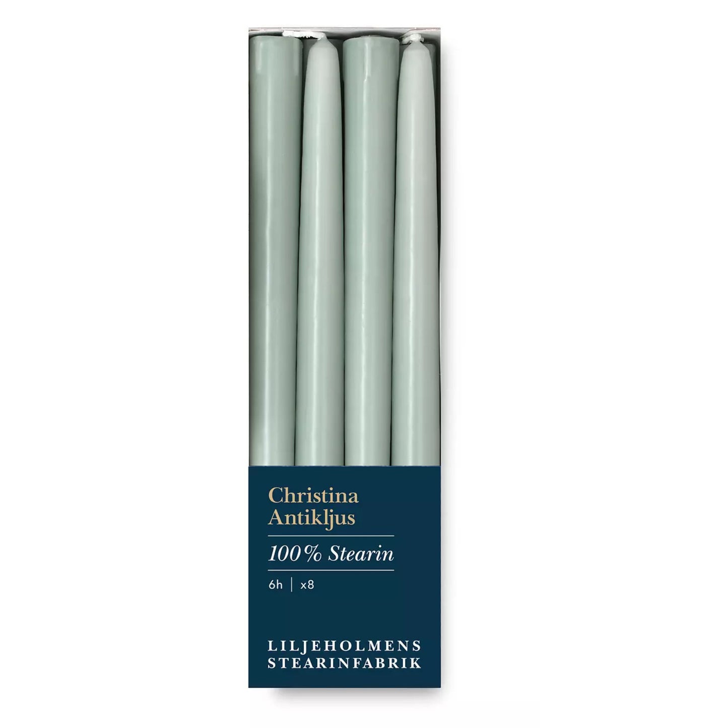 Christina Antique Taper Lights 8-pack Eucalyptus