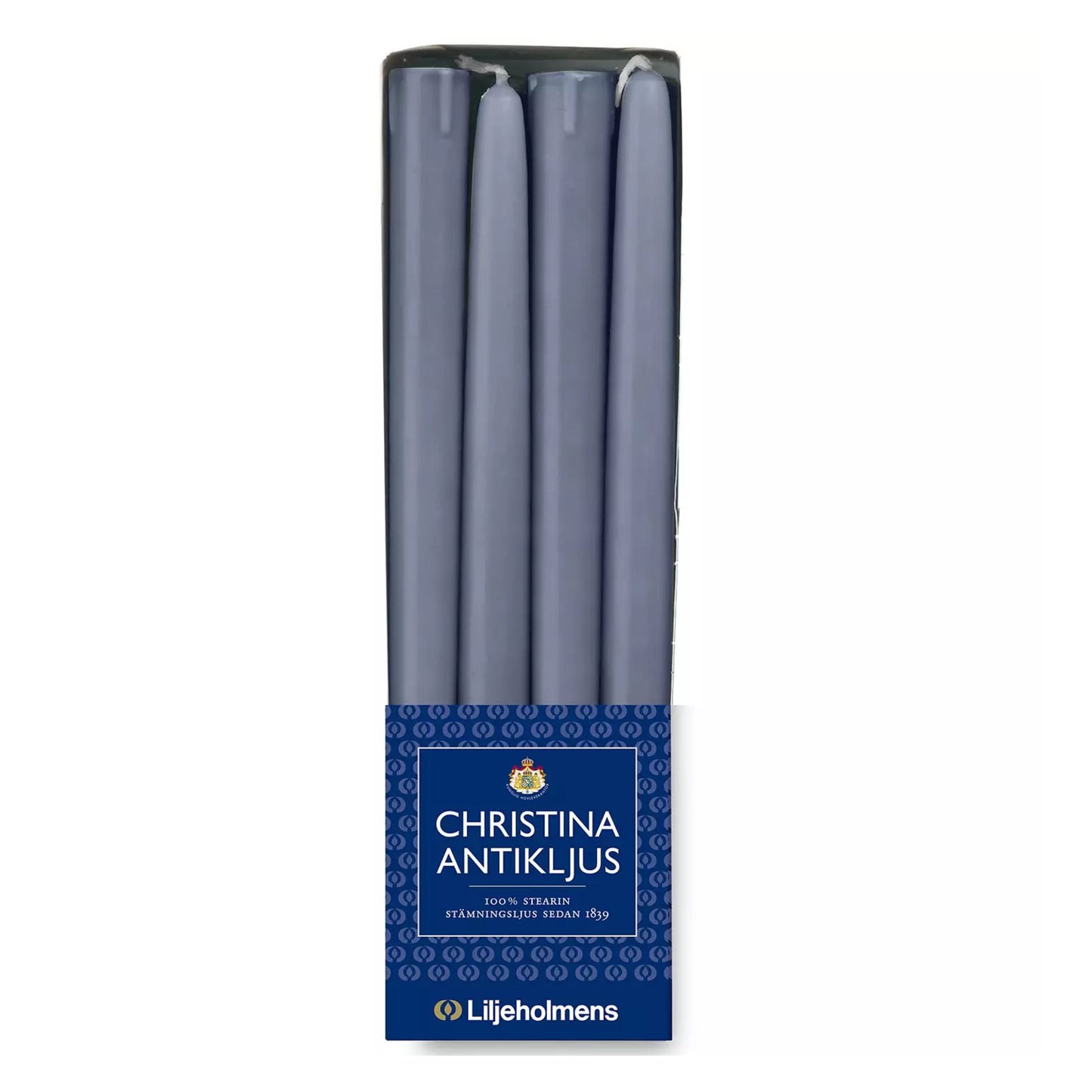 Christina Antique Taper Lights 8-pack Dove Blue
