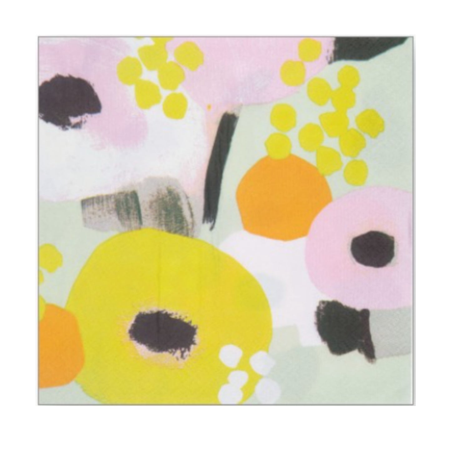 Mimosa Pattern Cocktail Napkin