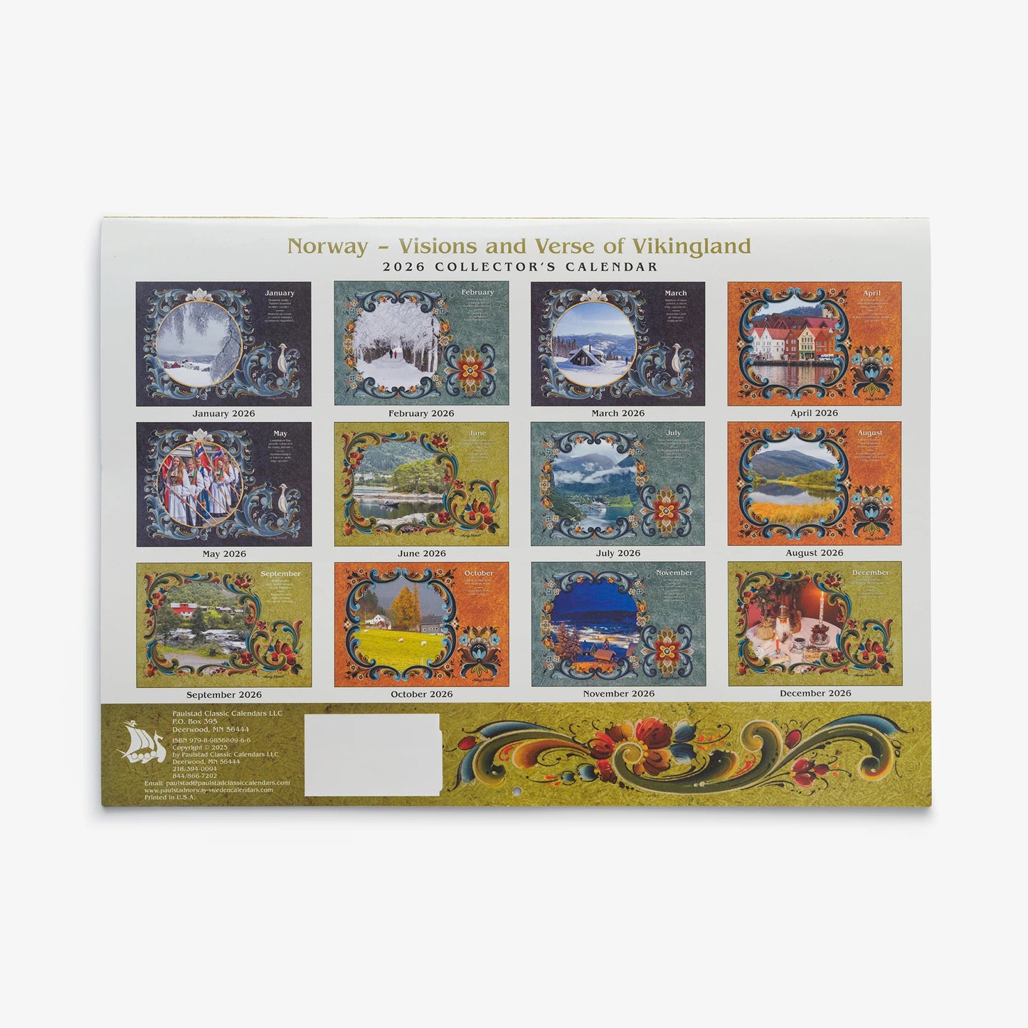 Norway - Visions and Verse of Vikingland, 2026 Collector's Calendar
