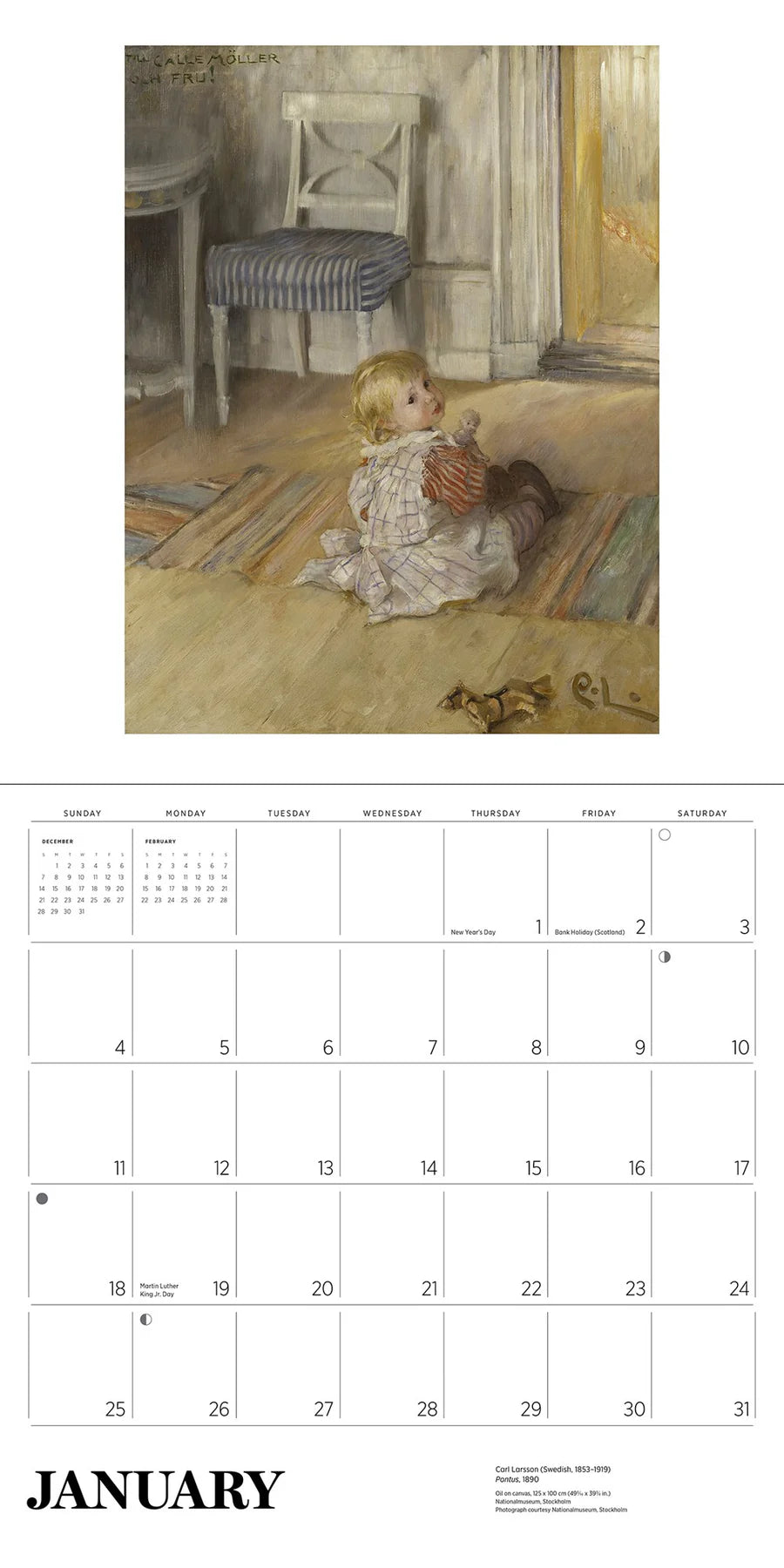 Carl Larsson Wall Calendar 2026