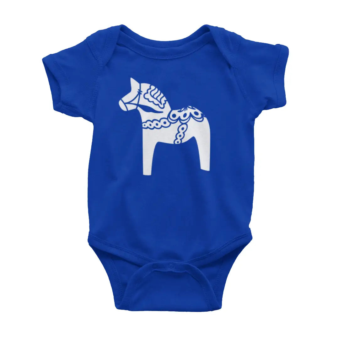 Swedish Dala Horse Baby Bodysuit