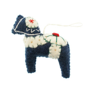 Felt Dala Horse Ornament