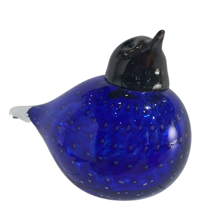 Blue/Black Glass Bird