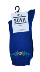 Blue Dala Horse Crew Socks