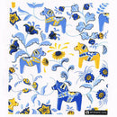 Blue & Yellow Dala Horses Swedish Dishcloth