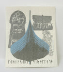 Viking Ship Swedish Dishcloth