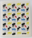 Colorful Moose Swedish Dishcloth