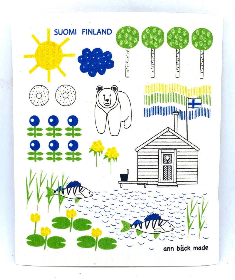 Suomi Finland Swedish Dishcloth