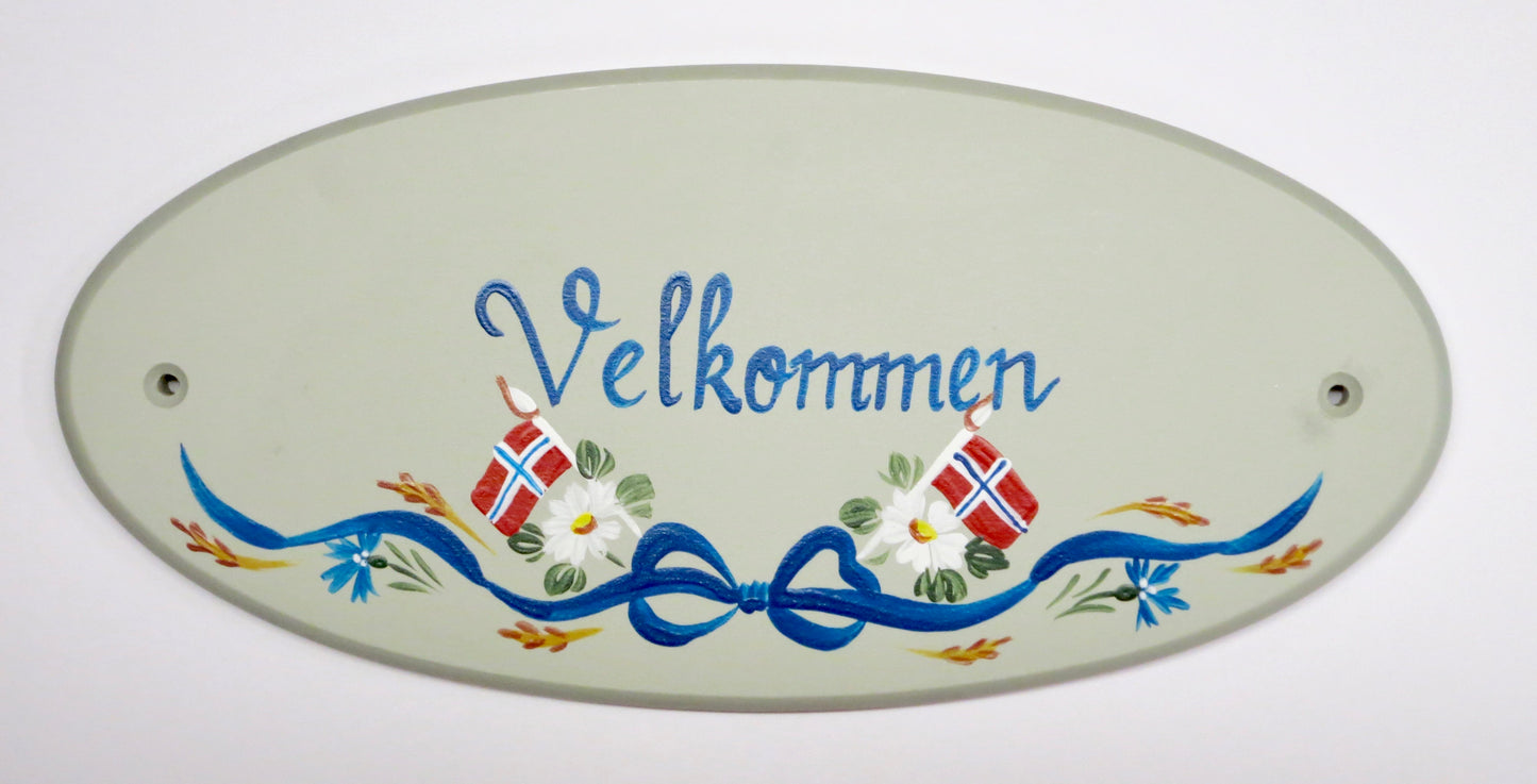 Velkommen Norwegian Wall Decal (Hand-Painted)