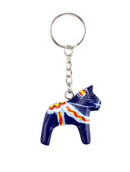 Blue Dala Horse Keychain