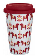 Red Dala Horse Take Away Mug