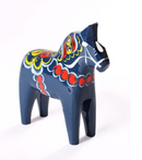 Swedish Dala Horse, Dark Blue