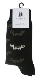 B&L Socks "Cats, Black"