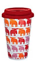 Red/Orange Moose Take Away Mug