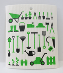"Garden Tools" Swedish Dishcloth