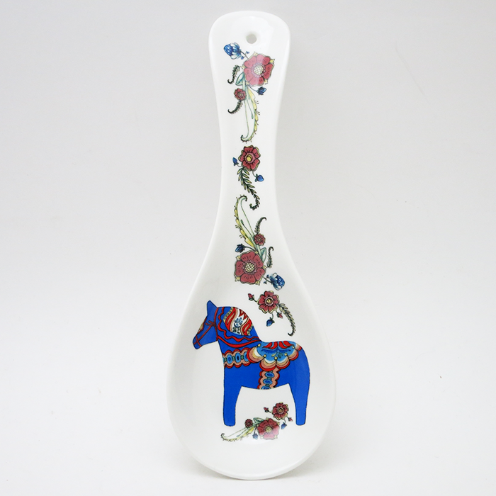 Porcelain Spoon Rest - Blue Dala