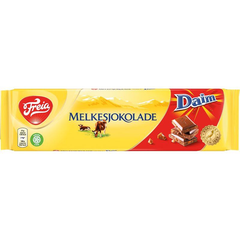 FREIA of Norway, Melkesjokolade with Daim (200g)