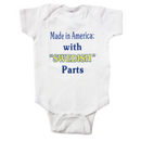 Made in America: with "Swedish" Parts Onesie