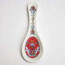 Porcelain Spoon Rest - Rosemaling Red