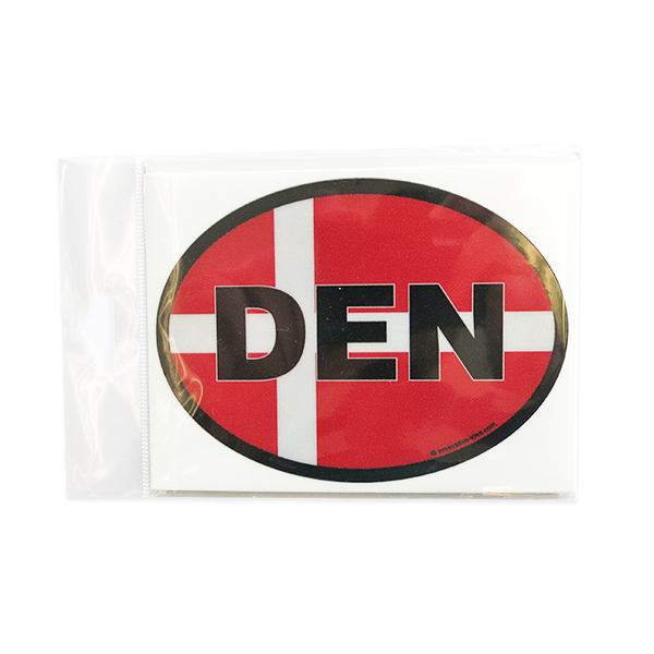 Oval Decal - Danish Flag