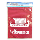 Garden Flag - "Velkommen, White/Red"