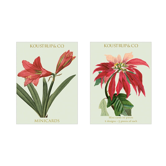 Koustrup & Co. Poinsettia Mini Cards