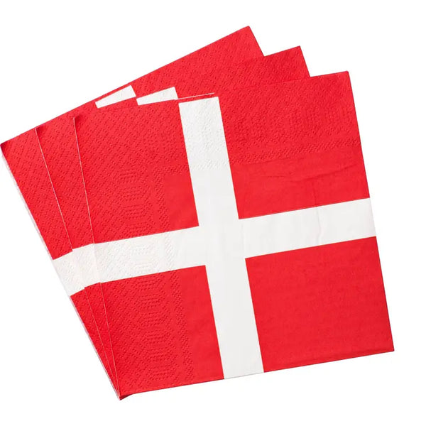 Danish Flag Napkin - Luncheon/Dinner