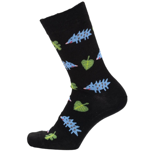 Bengt & Lotta Socks- "Hedgehog, Black"