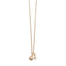 Small Gold Ball Necklace with Charm