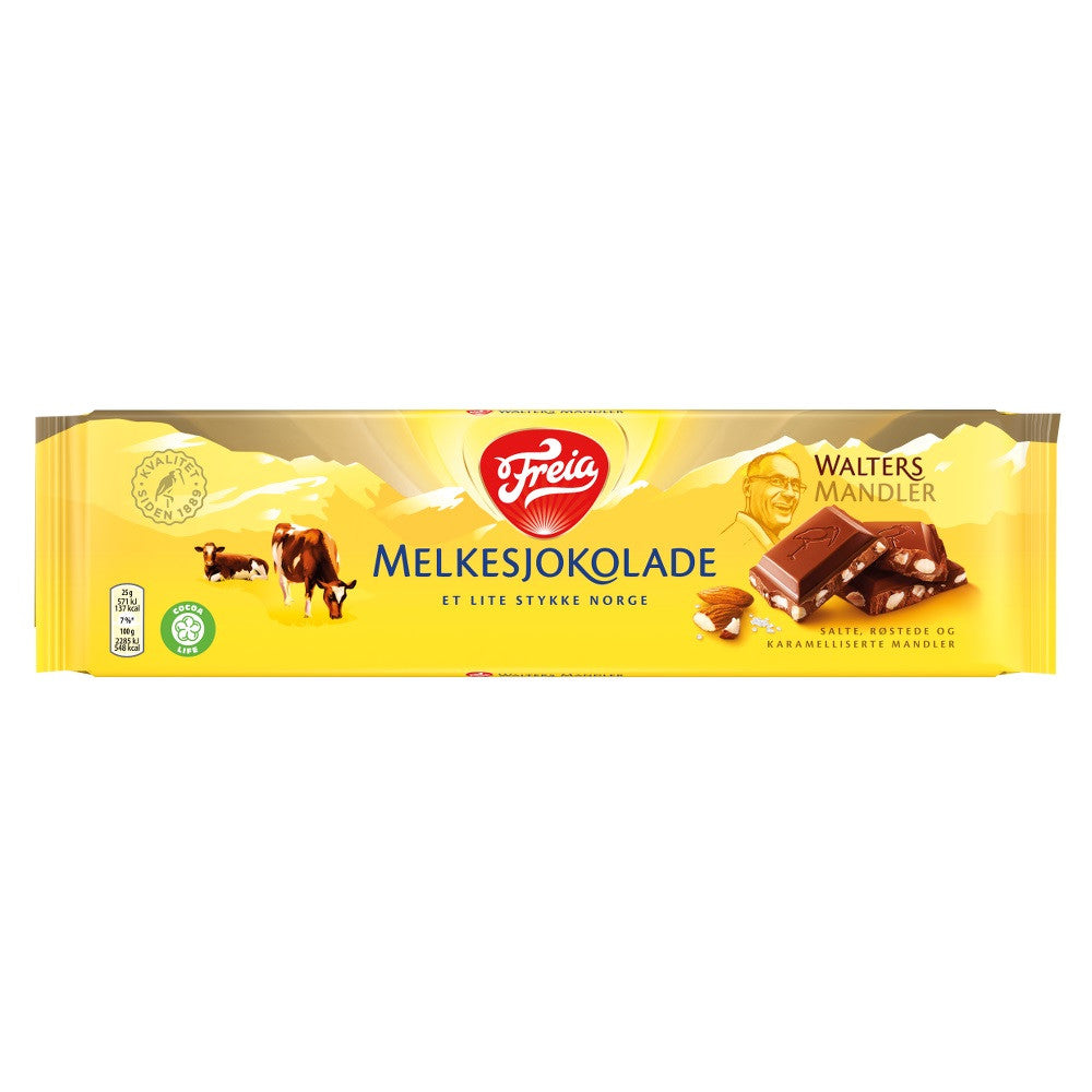 Freia of Norway - Melkesjokolade with Walters Mandler (200g)