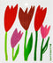Red and Purple Tulips Swedish Dishcloth