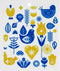 Yellow and Blue Birds Swedish Dishcloth