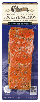 Smoked Wild Alaskan Sockeye Salmon - Cracked Pepper
