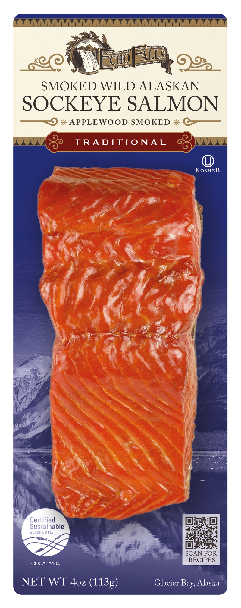 Smoked Wild Alaskan Sockeye Salmon - Traditional