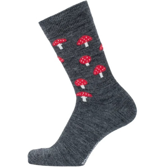 Bengt & Lotta Socks "Mushrooms, Grey"