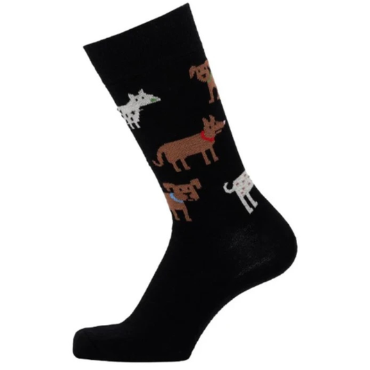 Bengt & Lotta Socks "Dogs, Black"